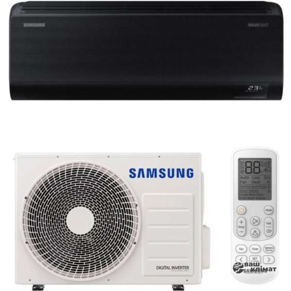 Кондиціонер SAMSUNG WindFree Black Airise AR70F12C1BBNUA /AR70F12C1BBXUA